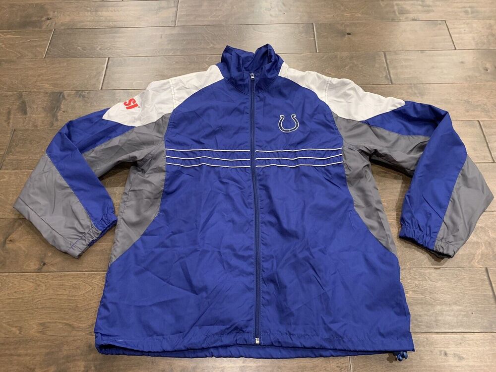 Reebok Mens NFL Team Apparel SI Indianapolis Colts Windbreaker Jacket Size L